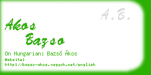 akos bazso business card