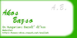 akos bazso business card